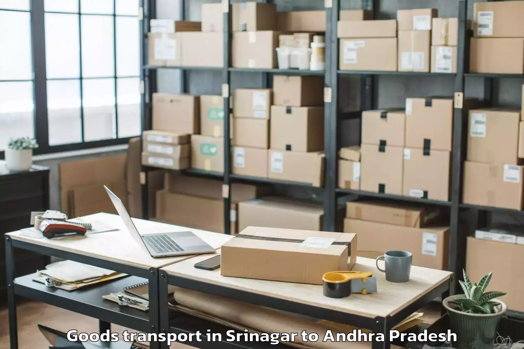 Book Srinagar to Amadalavalasa Goods Transport Online